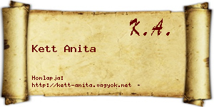 Kett Anita névjegykártya